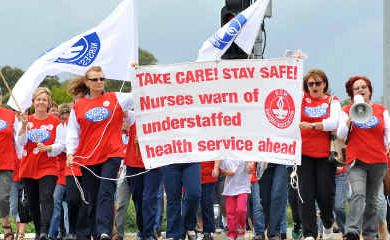 Some of the 75 nurses who rallied on Saturday to protest the understaffing at the Coffs Harbour Health Campus. Some of the 75 nurses who rallied on Saturday to protest the understaffing at the Coffs Harbour Health Campus.